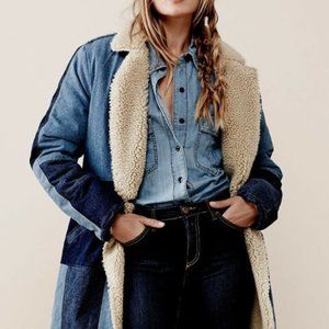 Free People SHERPA BONDED DENIM Coat